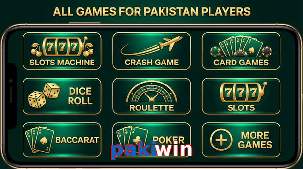 Main screen of Pakiwin games page for PK players